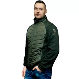   Munkavédelmi  Dzseki TOP E-Hunter JG M-es khaki steppelt, bélelt, kötött hatású kar