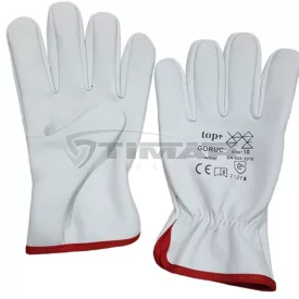   Munkavédelmi  Sofőrkesztyű Fehér színkecskebőr TOP_GORUC-9  9/L