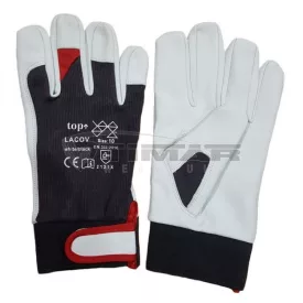   Munkavédelmi  Kesztyű Fehér báránybőr, navy pamut kézhát TOP_LACOV-8  8/M