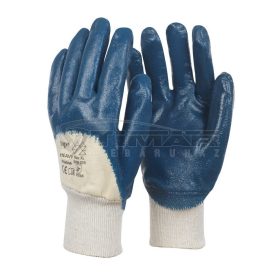   Munkavédelmi  Kesztyű Kék-fehér duplán nitril mártott TOP_HEAVY-8  8/M