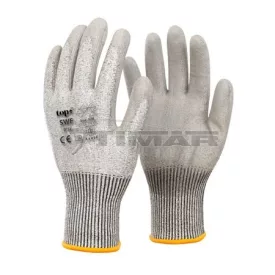   Munkavédelmi  Kesztyű Szürke PU mártott, vágásbiztos TOP_SWF-8  8/M