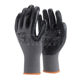   Munkavédelmi  Kesztyű Szürke-fekete, nitril mártott TOP_LINE-M  8/M