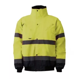   Munkavédelmi  Pilóta dzseki TOP_HAWK_FLUO Hi-Vis L-es jólláthatósági sárga ki-, levehető bélés és ujjak