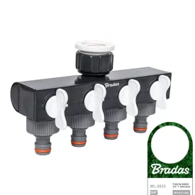   TT BRADAS WHITE LINE WL-3033 4-utas Elosztó 1/2”-os csapra, 3/4”-es menettel  150064