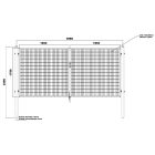 ST Strend Pro METALTEC DUO Kétszárnyú kerti kapu ANTRACIT 3580x1750mm, osztás: 50x100mm  432271