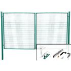 ST Strend Pro METALTEC DUO Kétszárnyú kerti kapu ZÖLD 3580x1950mm, osztás: 50x100mm  432210