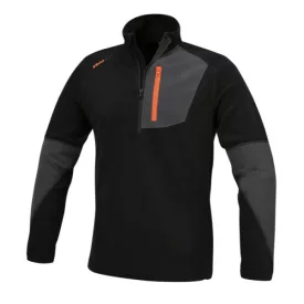   Munkavédelmi  Pulóver 076540006 BETA 7654N/XXXL fekete elasztikus mikropolár rövid cipzárral