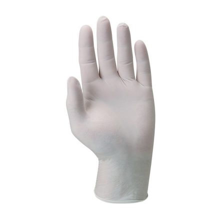 Munkavédelmi kesztyű 5818B M egyszerhasználatos latex, egészségügyi, fehér 9/L  /100db