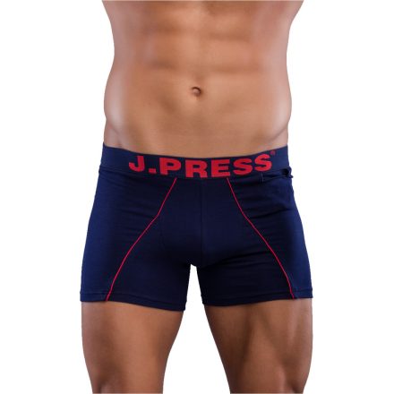 J.PRESS 231BL Boxeralsó Óvszertartó Zsebbel Nagy J.Press Felirattal L-es sötétkék-piros