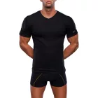J.PRESS B62 Alsópóló V-nyakú Rövid Ujjú  M-es fekete