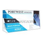 Munkavédelmi  Egyszer használatos kesztyű PORTWEST A925 Kék, púdermentes nitril, 100db PW-A925BLU  9/L