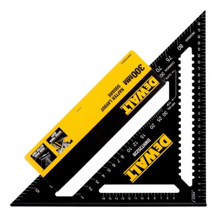 Dewalt DWHT25228-0 Vonalzó 30cm Tetőfedő derékszögű háromszög