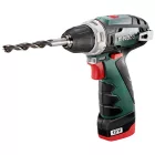 Metabo  PowerMaxx BS Basic Akkus fúró-csavarbehajtó 12V Li-Power 2x2,0Ah +LC12 töltő, koffer 600984500