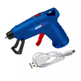   Dedra DED7548 Ragasztópisztoly 15W, beépített akku, USB-ről tölthető   átmérő: 7-8mm