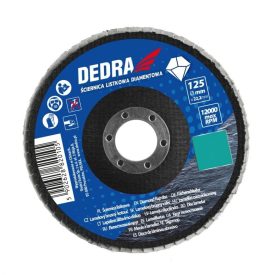   Dedra H12L0120 Lamellás csiszolótárcsa gyémántbevonattal, 125x22mm P120  KŐ / KERÁMIA