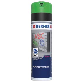   Berner  412815 Jelölőspray Premium Alphabet NEONZÖLD 500ml