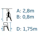 Krause STABILO Gurítható szerelődobogó Alu 4 fokos (805096)