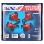 Dedra 12A003 Asztalos sarokszorító készlet belső szögekhez, nylon 90° 5-22mm /4db