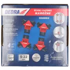 Dedra 12A003 Asztalos sarokszorító készlet belső szögekhez, nylon 90° 5-22mm /4db