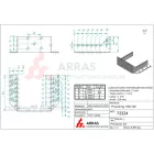Gerenda papucs külső rögzítéssel 150x160x2,0mm 65935
