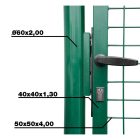 ST Strend Pro METALTEC ECO Kerti kapu ZÖLD 1000x1200mm, osztás: 50x50mm  432198