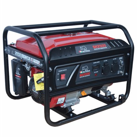 BISONTE SK2500 Áramfejlesztő; Névl. telj.:2,2kW; 6,5Le; 41,3kg; benzines 7403284155023