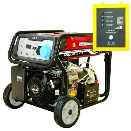 SENCI SC8000ATS TOP Áramfejlesztő 7,0kW; 14Le; 88kg; 1fázisú; ATS vezérő; benzines 6426390839404
