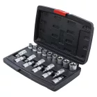 BGS-95100 TORX és E-profilú kézi dugókulcs és bitfej készlet 1/2” 19 részes