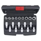BGS-95100 TORX és E-profilú kézi dugókulcs és bitfej készlet 1/2” 19 részes