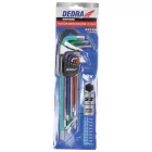Dedra 06F205 Imbuszkulcs készlet, hatlap 1,5-10mm  színes, extra hosszú, 9 részes