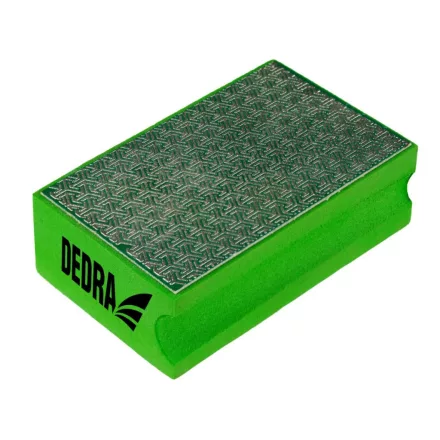 Dedra FG0600 Gyémántos csiszolószivacs ZÖLD P60 EVA hab, vizes használatra FA/CSEMPE/GRES/KŐ