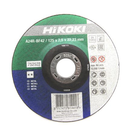 Hikoki  752522 Vágótárcsa 125x2,5x22,23mm FÉM