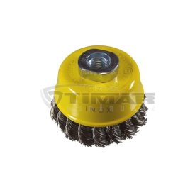   Hikoki  751310 Tárcsás drótkorong (fazékkefe) fonott, inox, átmérő: 65mm, huzal: 0,5mm, M14