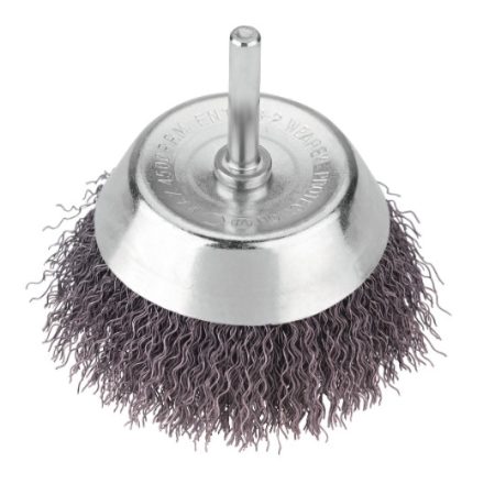 Hikoki  751323 Száras drótkorong (fazékkefe) hullám, átmérő: 75mm, huzal: 0,3mm, 1/4" hatlap befogás