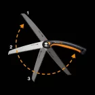 Fiskars  SW69 Plus Összecsukható kerti fűrész, 3 vágási pozícióval 1067553
