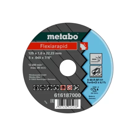 Metabo  616187000 Flexiarapid 125x1,0x22,2 Inox