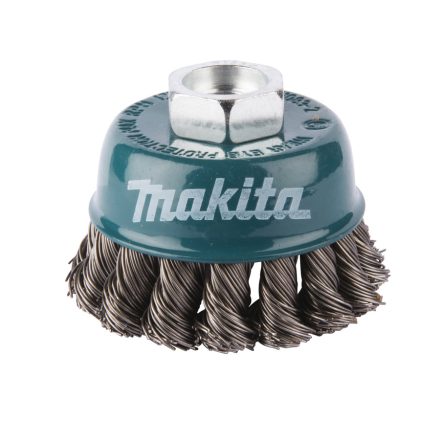 Makita  D-24119 Tárcsás drótkorong (csésze) fonott, átmérő: 60mm, huzal: 0,5mm, M14