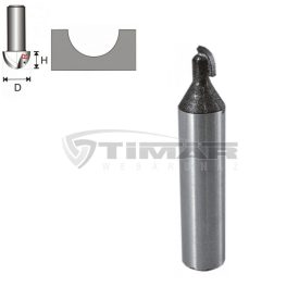   Dedra 07F061B Kerekítő (félgömbölyű) kés csap:8mm, hossz:6mm, átmérő:3,97mm, rádiusz:2