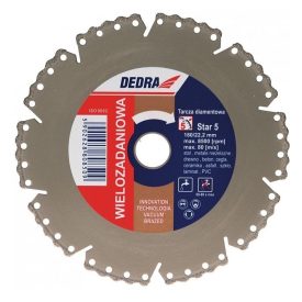   Dedra  H1087 Gyémánt vágótárcsa szegmentált, beton/vasbeton/csempe/tégla/kő 230x22,23mm