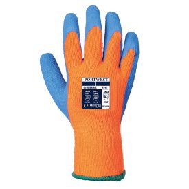   Munkavédelmi  Hűtőházi Kesztyű PORTWEST A145 Téli/bélelt Narancssárga-kék latex mártott PW-A145OBLXL  10/XL