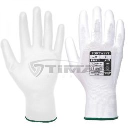  Munkavédelmi  Kesztyű PORTWEST A120 Fehér PU mártott PW-A120WHRM  8/M