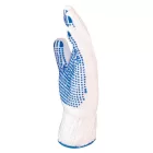 Munkavédelmi  Kesztyű Fehér cérnakesztyű, tenyéren kék pöttyözött 4349  9/L