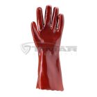 Munkavédelmi  Kesztyű Bordó 36cm hosszú PVC mártott, sav-, lúg-, olajálló 3636  10/XL