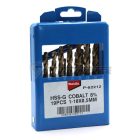 Makita  P-62212 Fémfúró készlet HSS Co 8%  19db/csomag 1-10mm