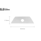 Olfa  Tartalék trapézpenge 17,5mm/49,3mm/0,6mm IPARI (5db)  RSKB-2/5