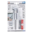 BGS-20801 Sarokadapter csavarbehajtóhoz, bitekkel, 10 részes