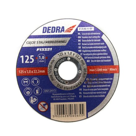 Dedra  F13321 Vágótárcsa inox 125x1,0x22,2mm