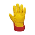 Munkavédelmi  Kesztyű Téli/bélelt, sárga-piros marhahasíték, polár thermo béléssel 330  10/XL