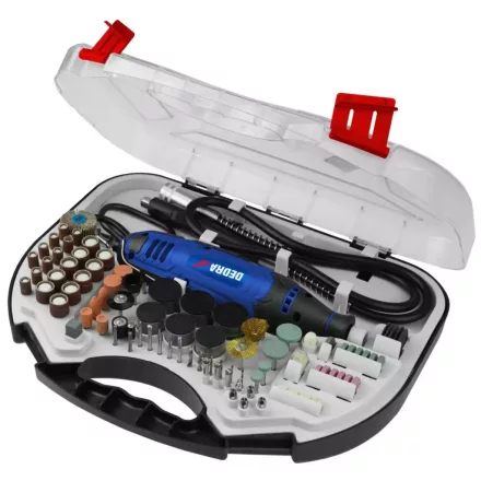 Dedra DED7944Z2 Mini csiszoló műanyag táskában, tartozékokkal (215 részes) 1350W