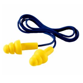   Munkavédelmi füldugó 3M ULTRAFIT 32dB sárga lamellás, zsinóros, többször használható 3M_UF-01-000